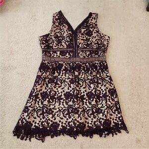 🔥Ashley Stewart lace overlay dress 1